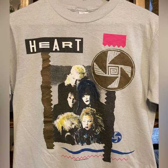 Vintage 1987 Heart Bad Animals Two Sided Single Stitch Tour T-shirt Size Large - Picture 2 of 8